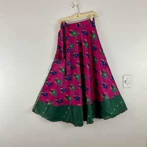 Reversible Upcycled Magic Sari Wrap Maxi Skirts
